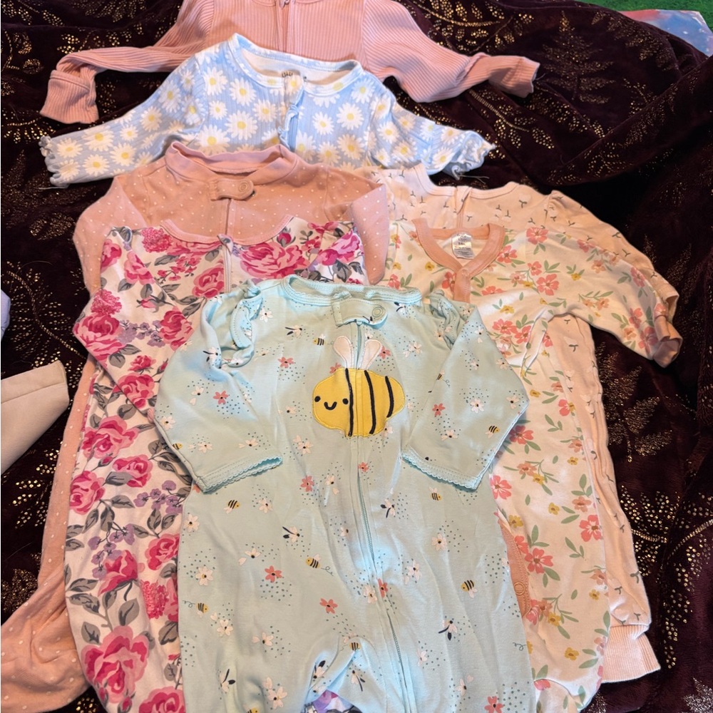 Carter's Floral and Polka Dot Baby Onesies